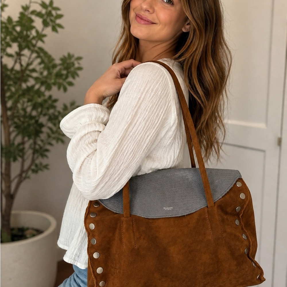 Hammitt Shawn Mahogany Brown and Gray Bag